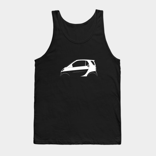 smart fortwo (W450) Silhouette Tank Top by Car-Silhouettes